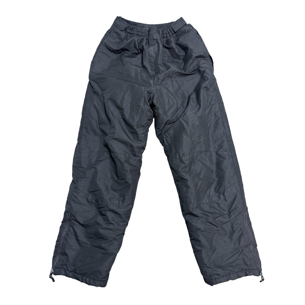 Lift Ticket Ski Snow Pants Youth 14-16 Black Insulated Elastic Waist Zip Hems